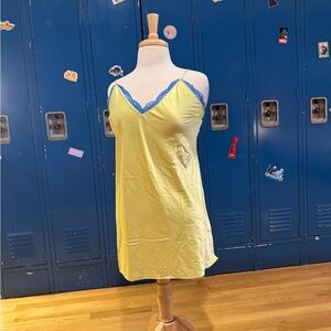 Sunny Minions Blue Yellow Chemise with Lace Trim